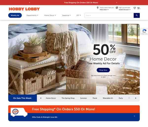 Hobby Lobby website